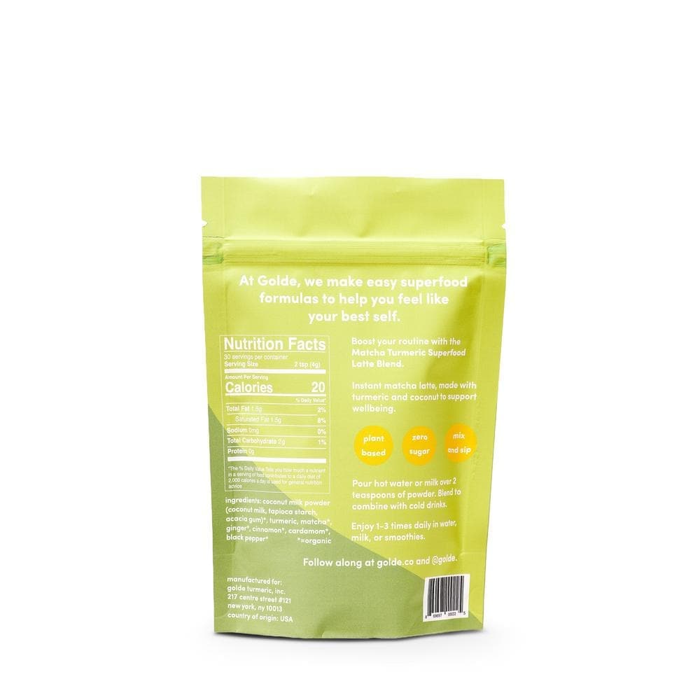 GOLDE Matcha Turmeric Latte Blend - Glory Skincare